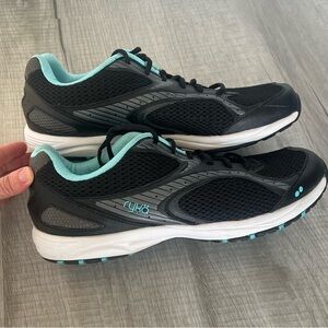 Rykä Dash 2 Walking Walking Shoe Sneakers Black Teal Size 10 Womens